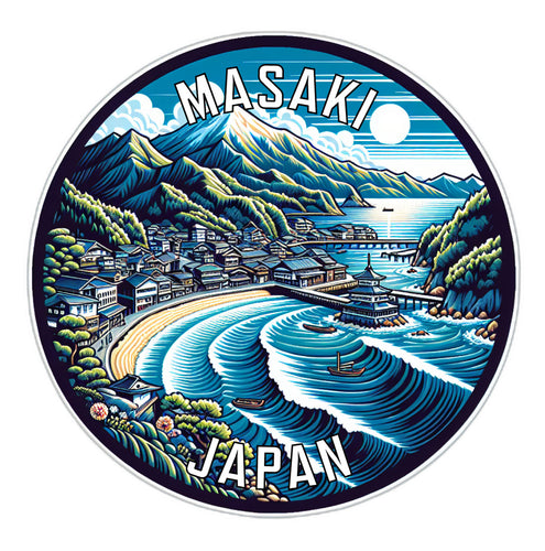 Masaki Japan Souvenir Die Cut Flat Magnet 2-Inch