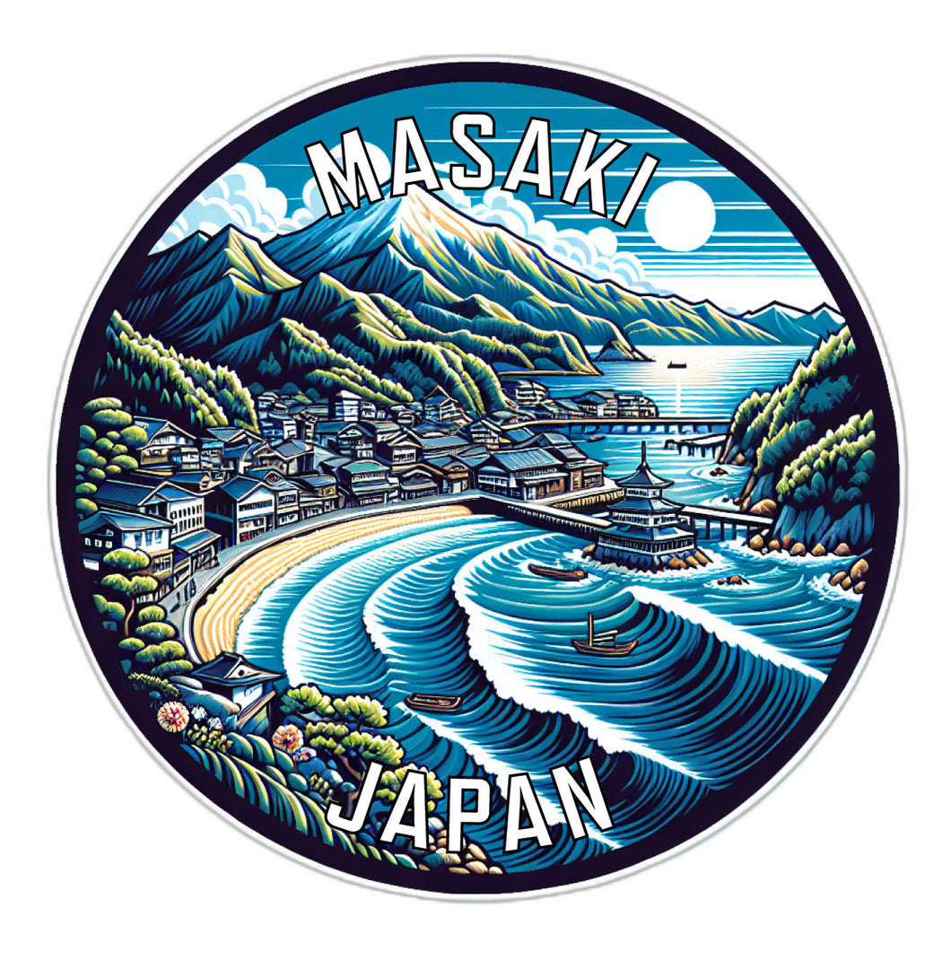 Masaki Japan Souvenir Die Cut Flat Magnet 2-Inch