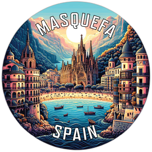 Masquefa Spain Souvenir Die Cut Flat Magnet 6-Inch