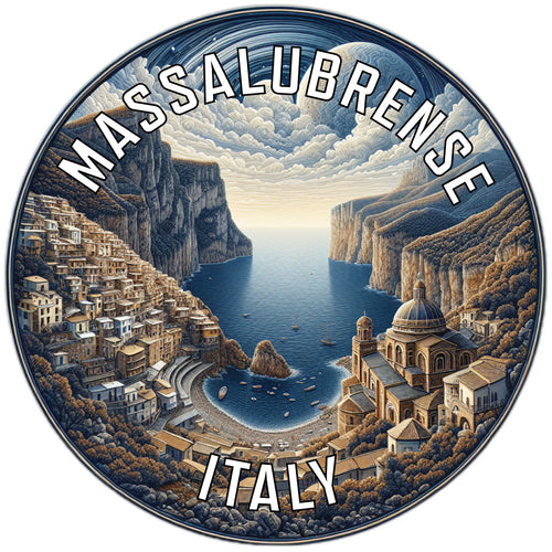 Massalubrense Italy Souvenir Die Cut Flat Magnet 2-Inch
