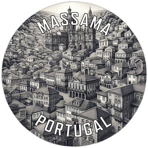 Massama Portugal Souvenir Die Cut Flat Magnet 2-Inch