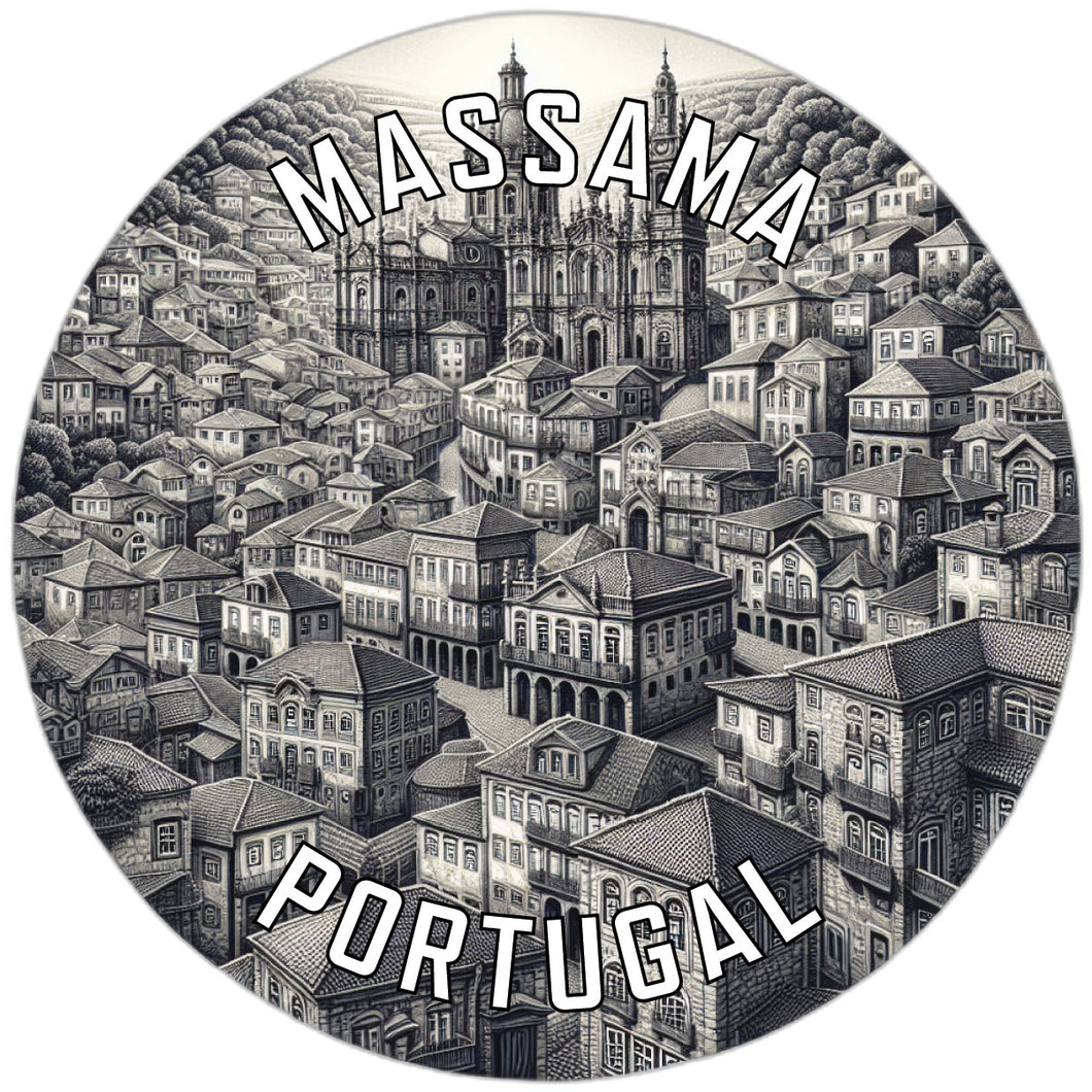 Massama Portugal Souvenir Die Cut Flat Magnet 2-Inch