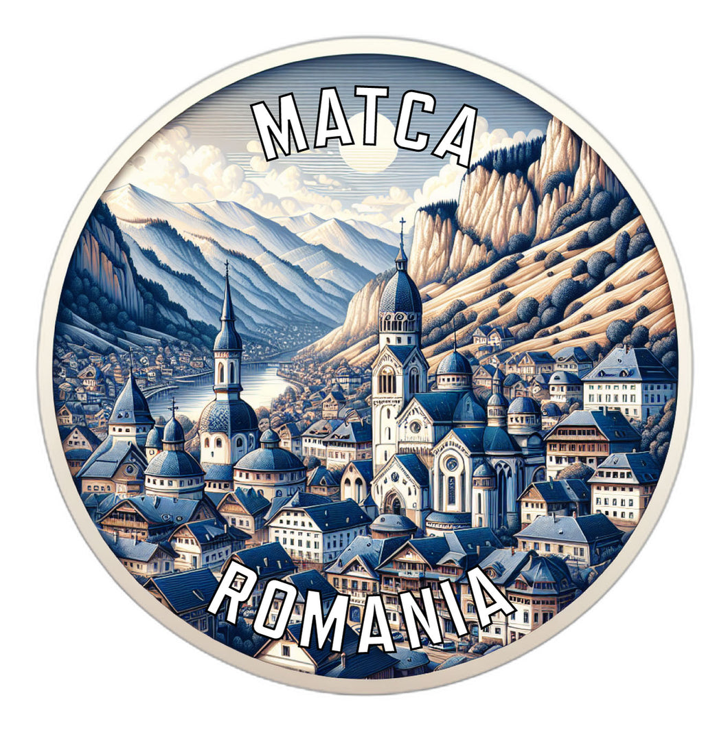 Matca Romania Souvenir Die Cut Flat Magnet 2-Inch