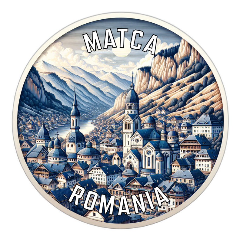Matca Romania Souvenir Vinyl Decal Sticker 3-Inch