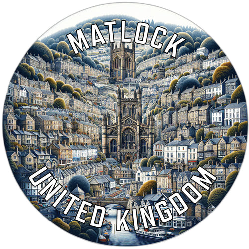 Matlock United Kingdom Souvenir Die Cut Flat Magnet 2-Inch