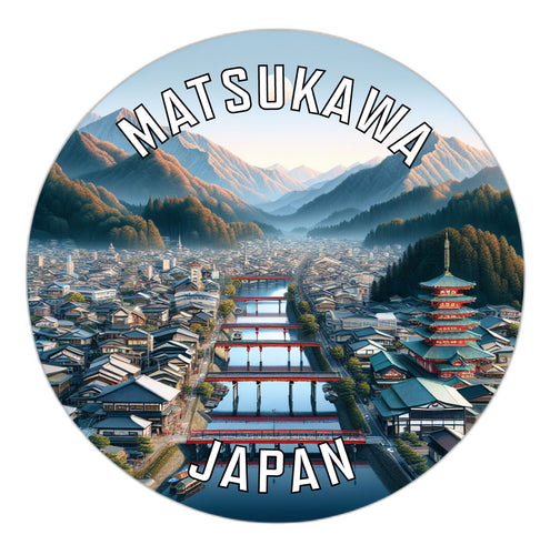 Matsukawa Japan Souvenir Die Cut Flat Magnet 2-Inch