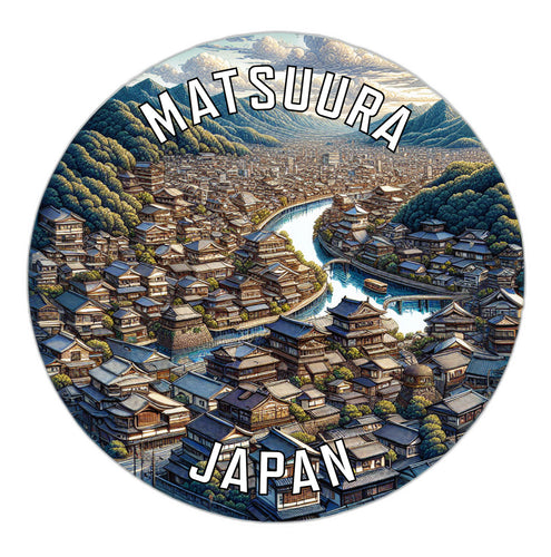 Matsuura Japan Souvenir Die Cut Flat Magnet 2-Inch