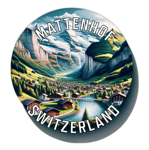 Mattenhof Switzerland Souvenir Die Cut Flat Magnet 2-Inch