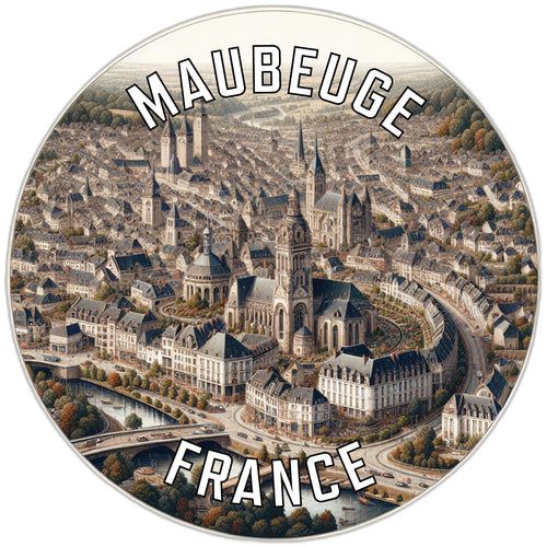 Maubeuge France Souvenir Die Cut Flat Magnet 6-Inch