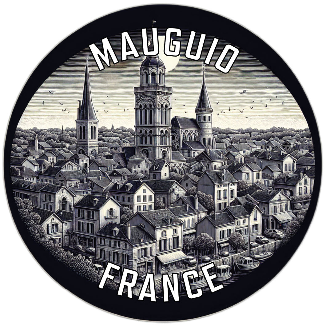 Mauguio France Souvenir Die Cut Flat Magnet 2-Inch