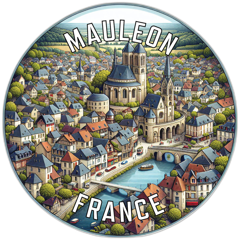 Mauleon France Souvenir Die Cut Flat Magnet 2-Inch