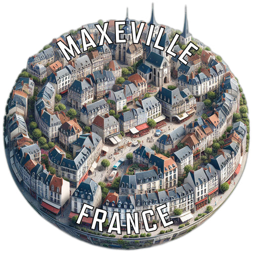 Maxeville France Souvenir Die Cut Flat Magnet 6-Inch