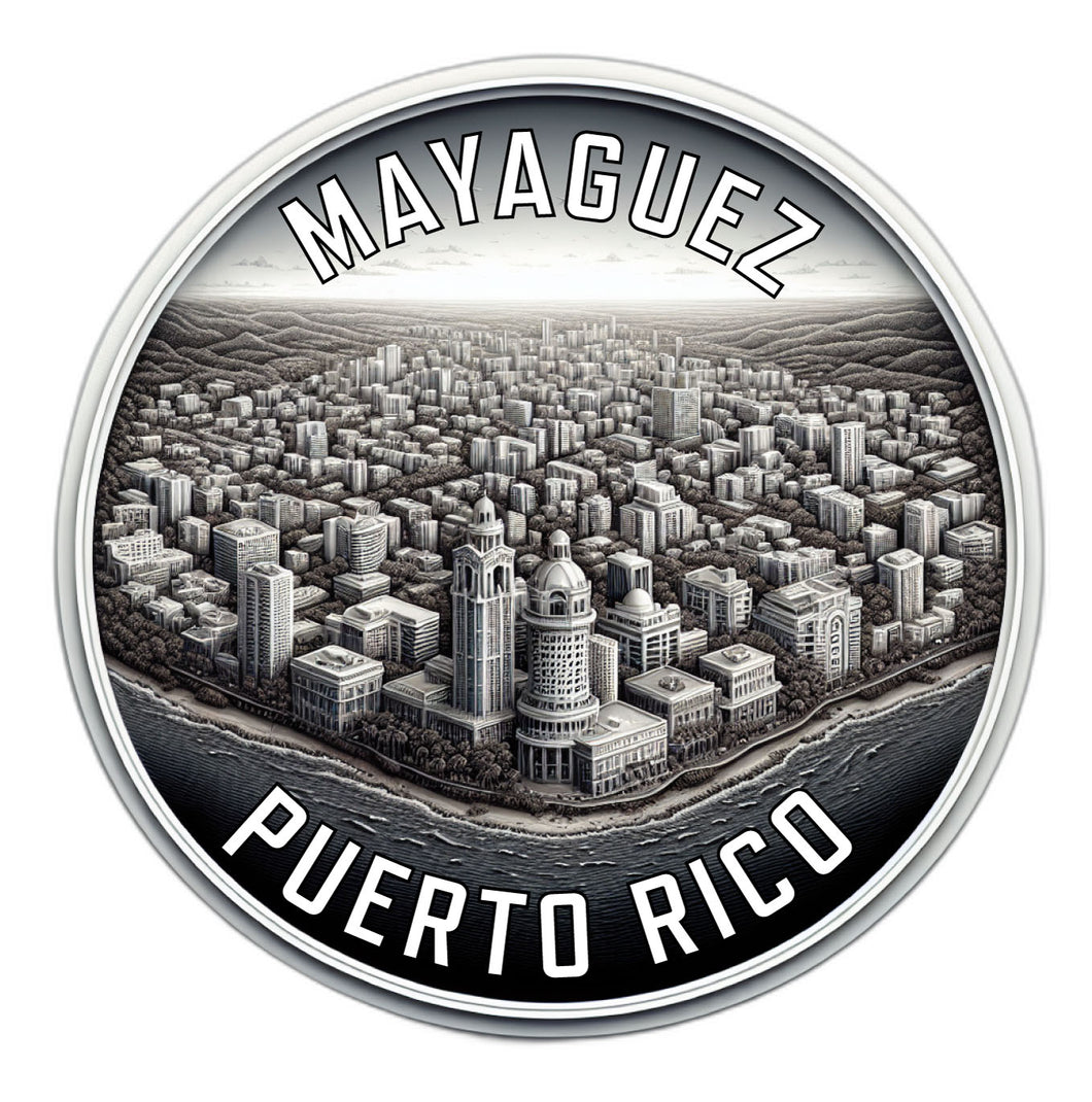 Mayaguez Puerto Rico Souvenir Die Cut Flat Magnet 3-Inch