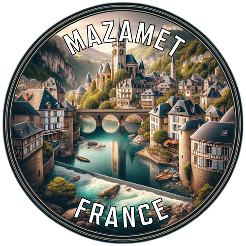 Mazamet France Souvenir Die Cut Flat Magnet 2-Inch