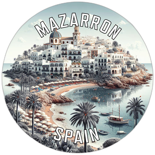 Mazarron Spain Souvenir Die Cut Flat Magnet 6-Inch