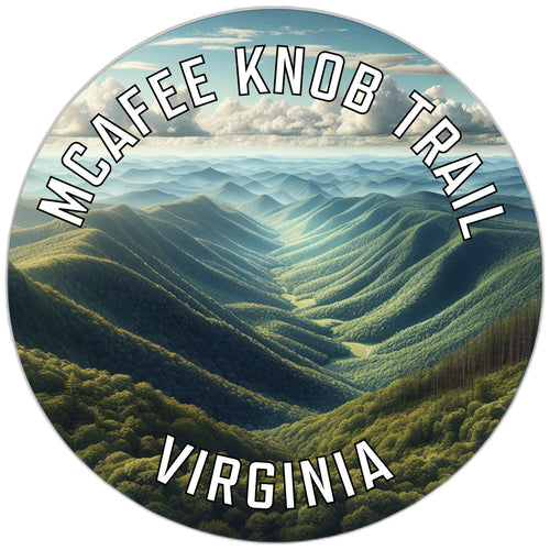 McAfee Knob Trail Souvenir Die Cut Flat Magnet 4-Inch