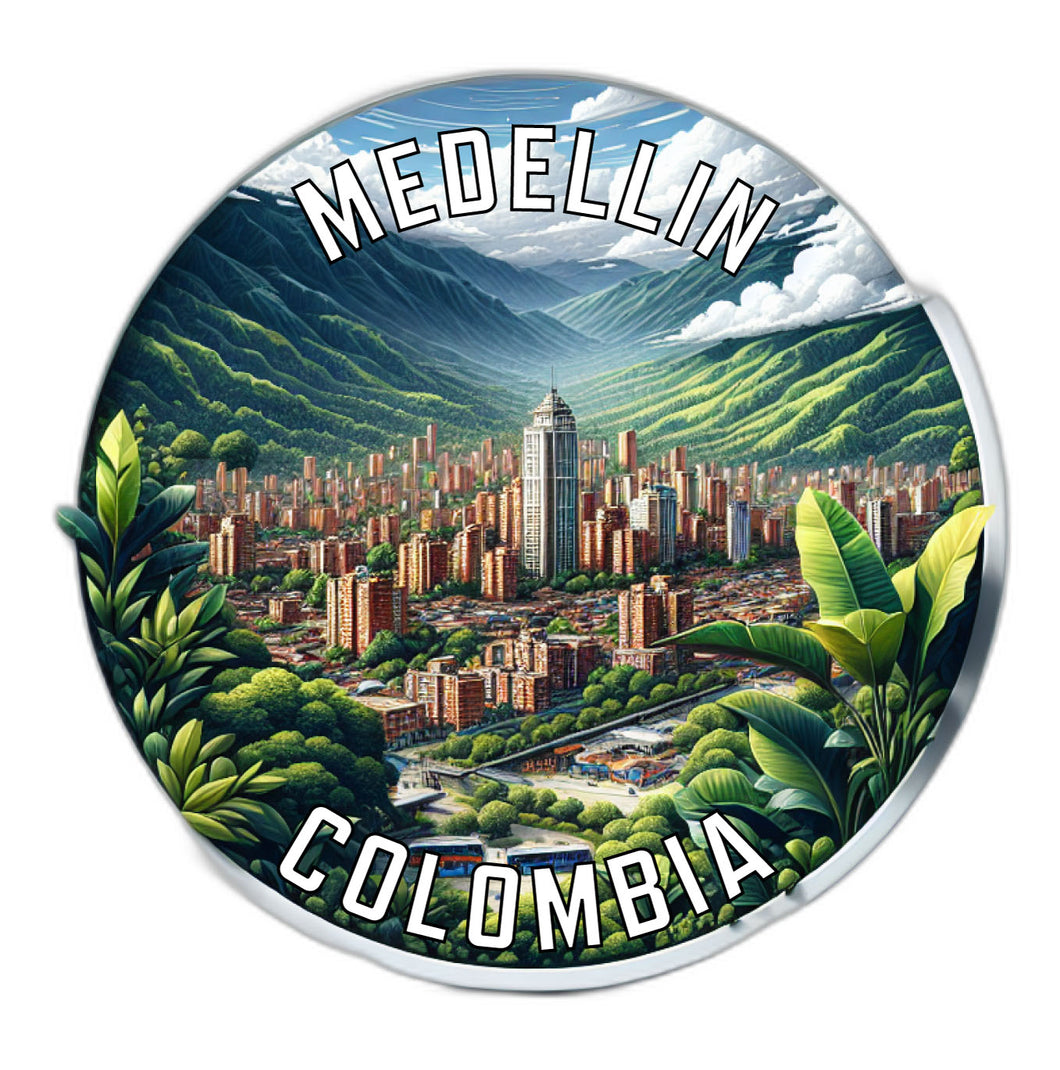 Medellin Colombia Souvenir Die Cut Flat Magnet 2-Inch