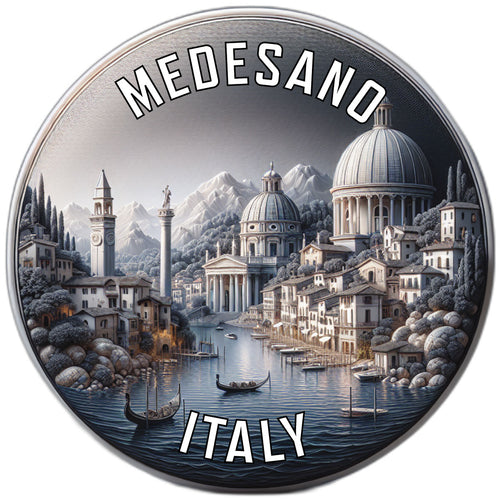 Medesano Italy Souvenir Die Cut Flat Magnet 6-Inch