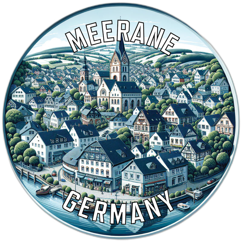 Meerane Germany Souvenir Die Cut Flat Magnet 2-Inch