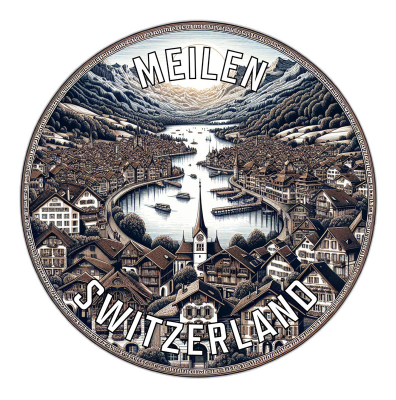 Meilen Switzerland Souvenir Vinyl Decal Sticker 6-Inch