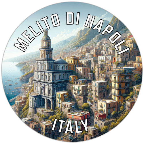 Melito di Napoli Italy Souvenir Die Cut Flat Magnet 6-Inch