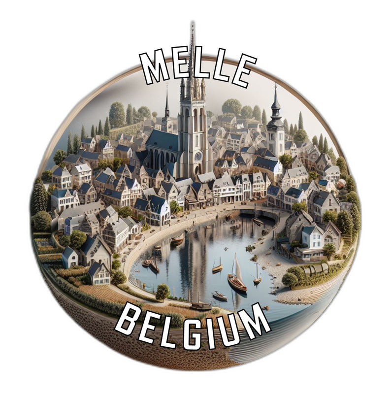 Melle Belgium Souvenir Vinyl Decal Sticker 4-Inch