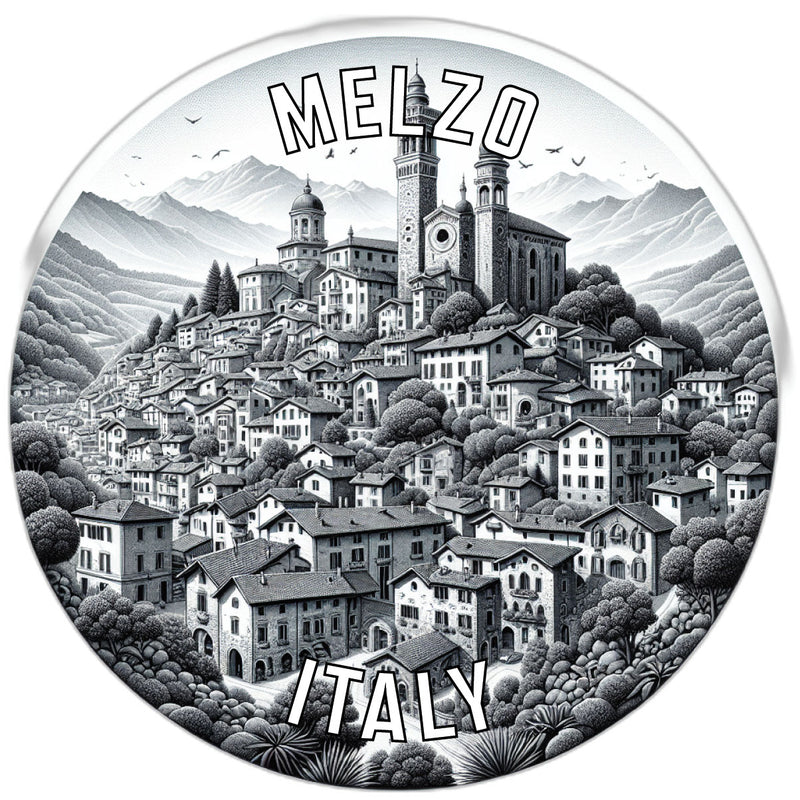 Melzo Italy Souvenir Die Cut Flat Magnet 2-Inch