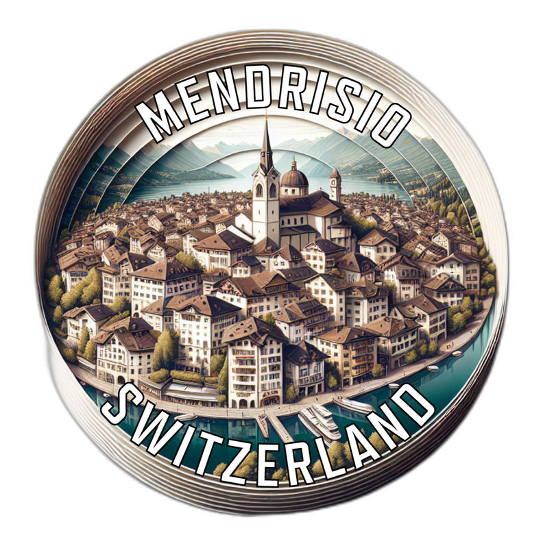 Mendrisio Switzerland Souvenir Die Cut Flat Magnet 6-Inch