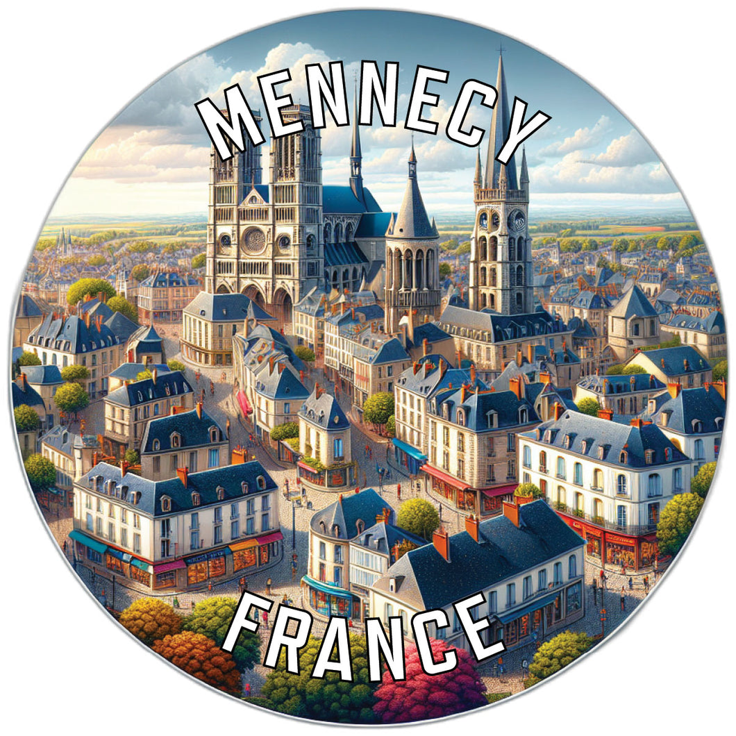 Mennecy France Souvenir Vinyl Decal Sticker 2-Inch