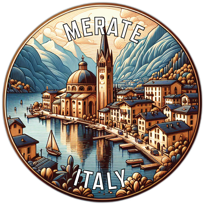 Merate Italy Souvenir Die Cut Flat Magnet 2-Inch