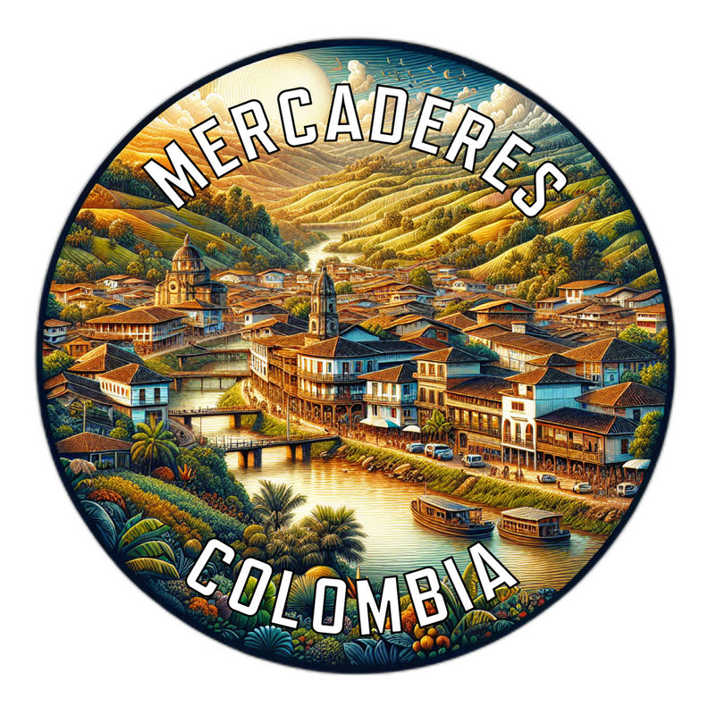 Mercaderes Colombia Souvenir Die Cut Flat Magnet 6-Inch