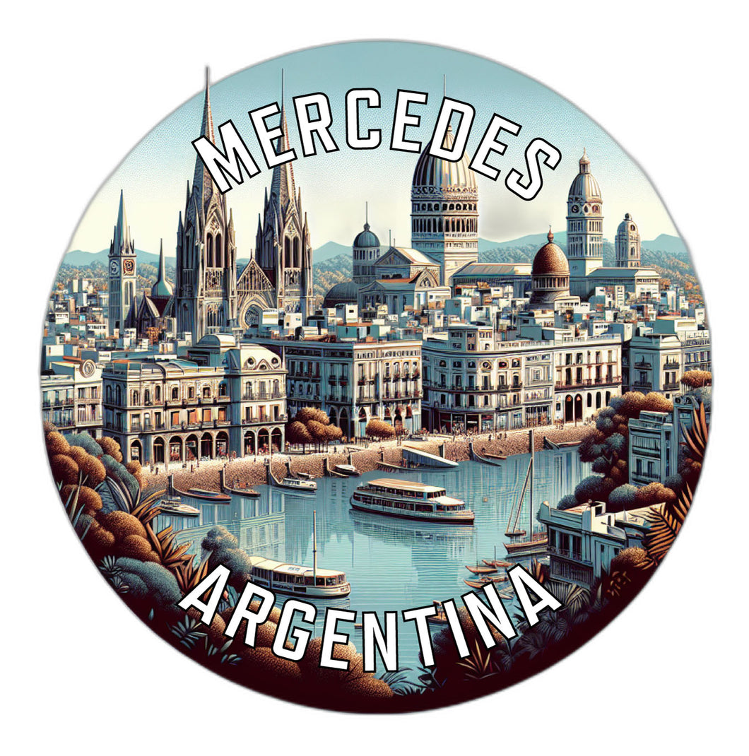 Mercedes Argentina Souvenir Die Cut Flat Magnet 2-Inch