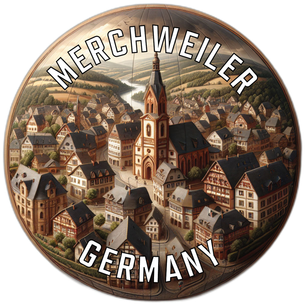 Merchweiler Germany Souvenir Die Cut Flat Magnet 2-Inch