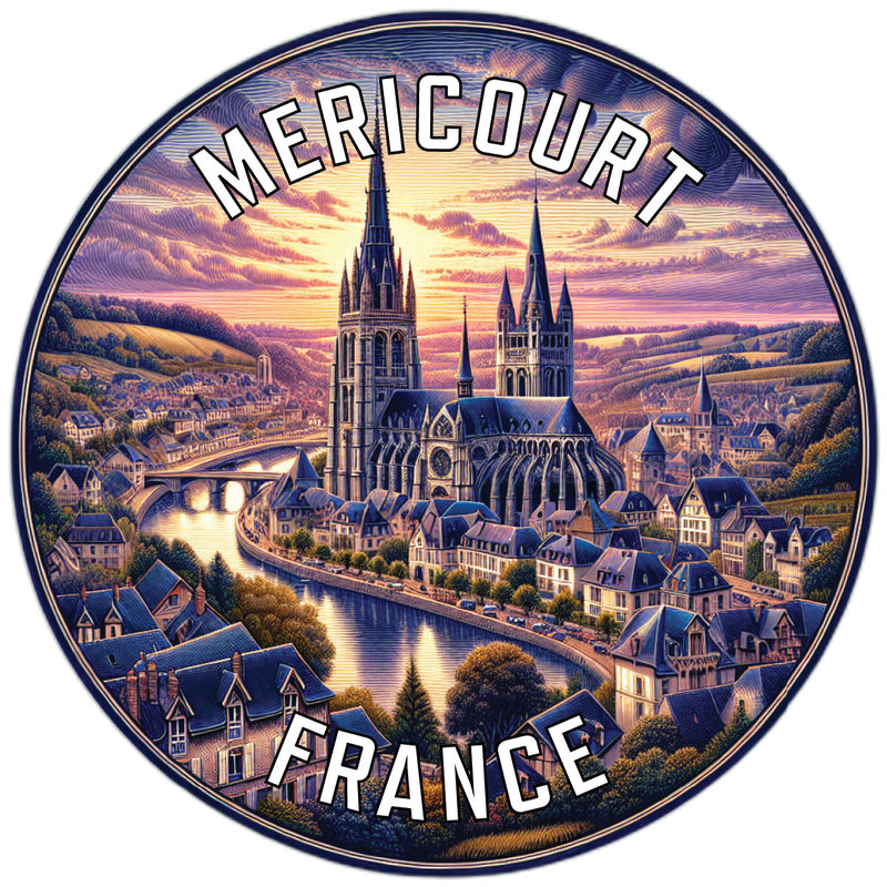 Mericourt France Souvenir Vinyl Decal Sticker 6-Inch