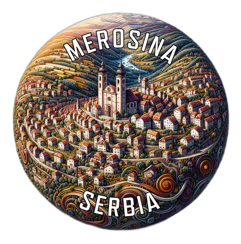 Merosina Serbia Souvenir Vinyl Decal Sticker 2-Inch
