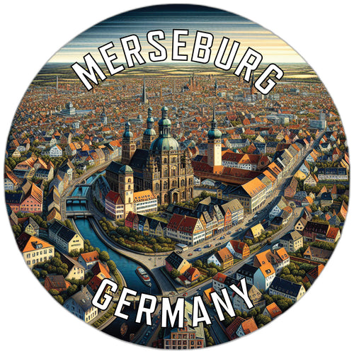 Merseburg Germany Souvenir Die Cut Flat Magnet 2-Inch