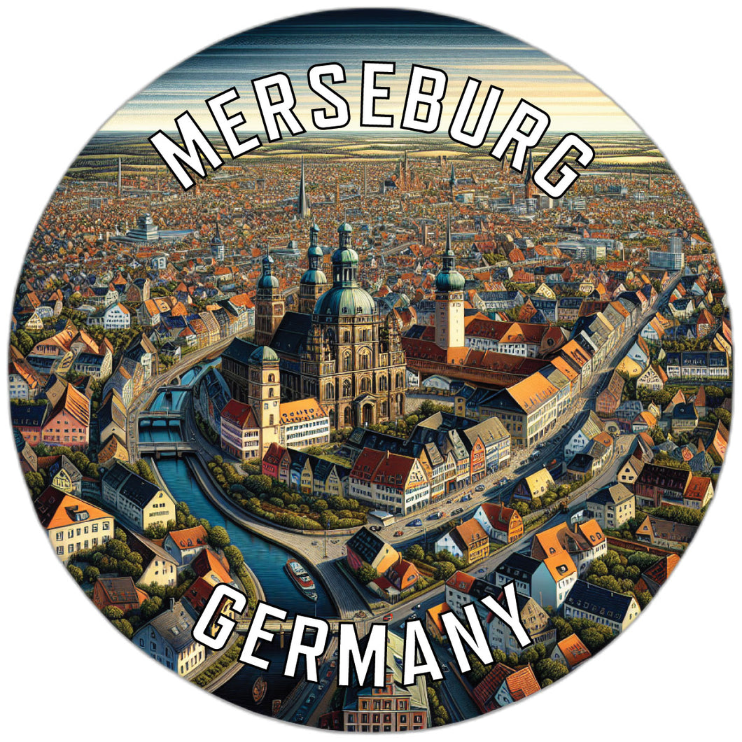Merseburg Germany Souvenir Die Cut Flat Magnet 2-Inch
