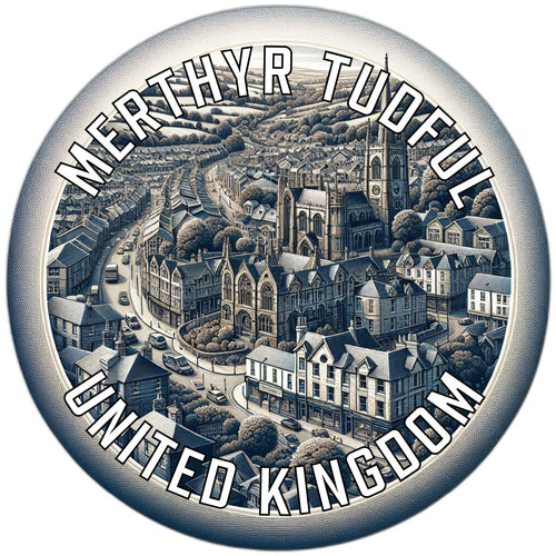 Merthyr Tudful United Kingdom Souvenir Die Cut Flat Magnet 2-Inch