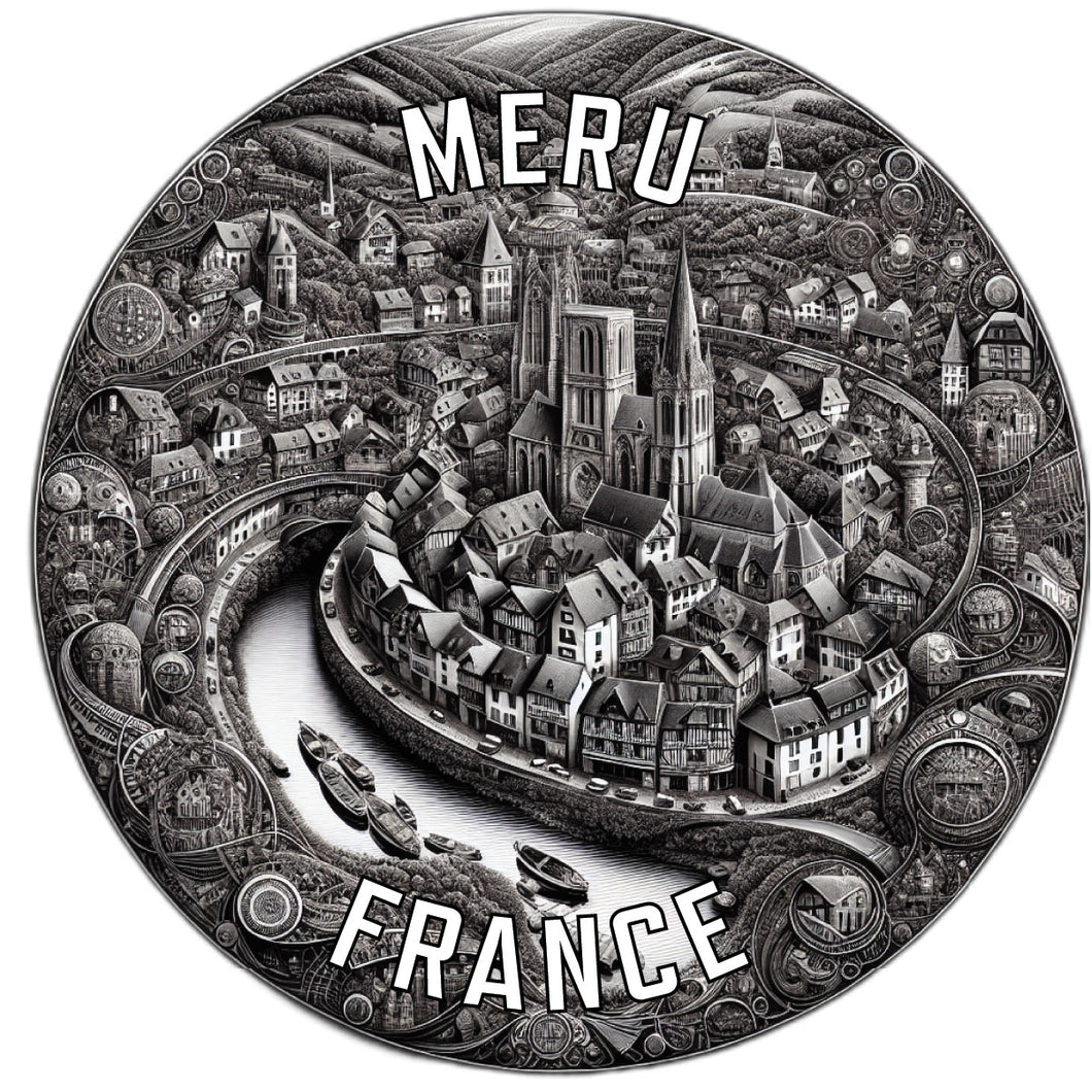 Meru France Souvenir Vinyl Decal Sticker 6-Inch