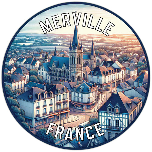 Merville France Souvenir Vinyl Decal Sticker 2-Inch