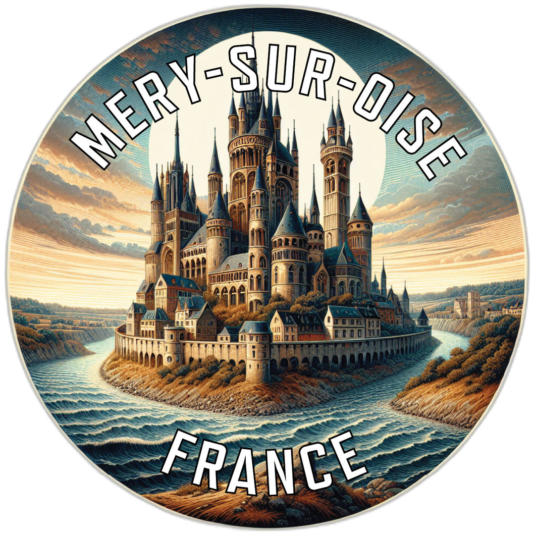 Mery sur Oise France Souvenir Vinyl Decal Sticker 2-Inch