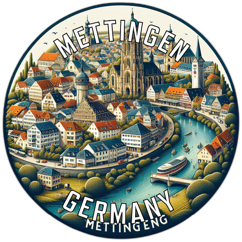 Mettingen Germany Souvenir Vinyl Decal Sticker 2-Inch