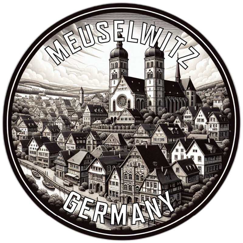 Meuselwitz Germany Souvenir Die Cut Flat Magnet 2-Inch