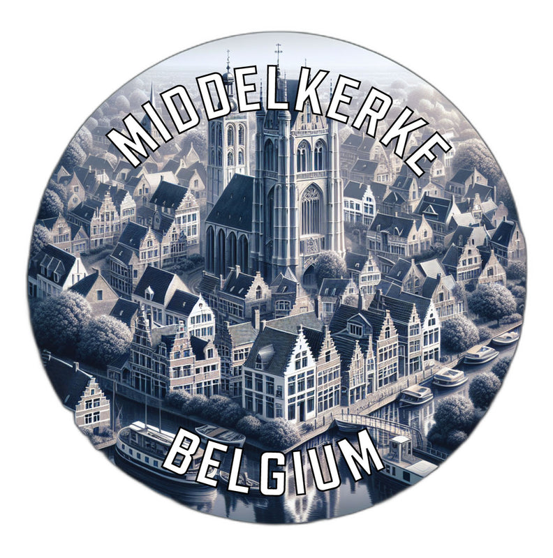 Middelkerke Belgium Souvenir Die Cut Flat Magnet 2-Inch