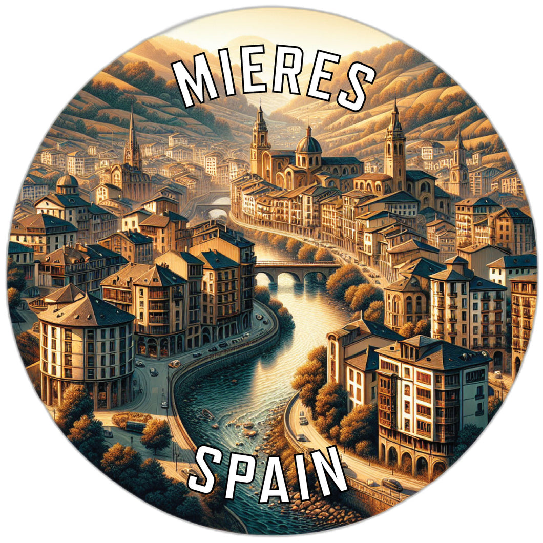 Mieres Spain Souvenir Die Cut Flat Magnet 6-Inch