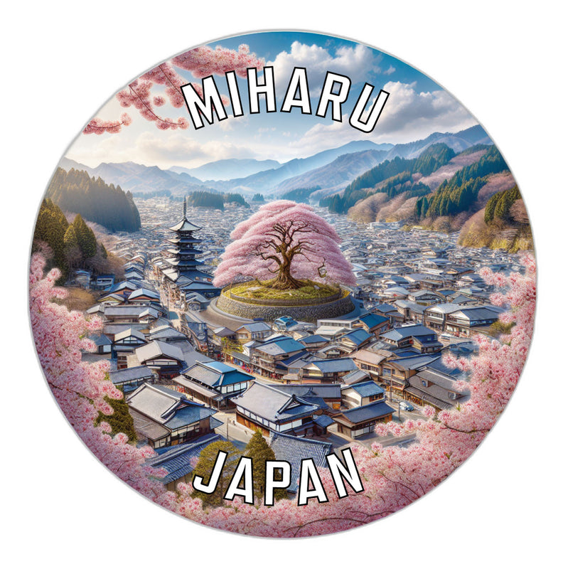 Miharu Japan Souvenir Die Cut Flat Magnet 3-Inch