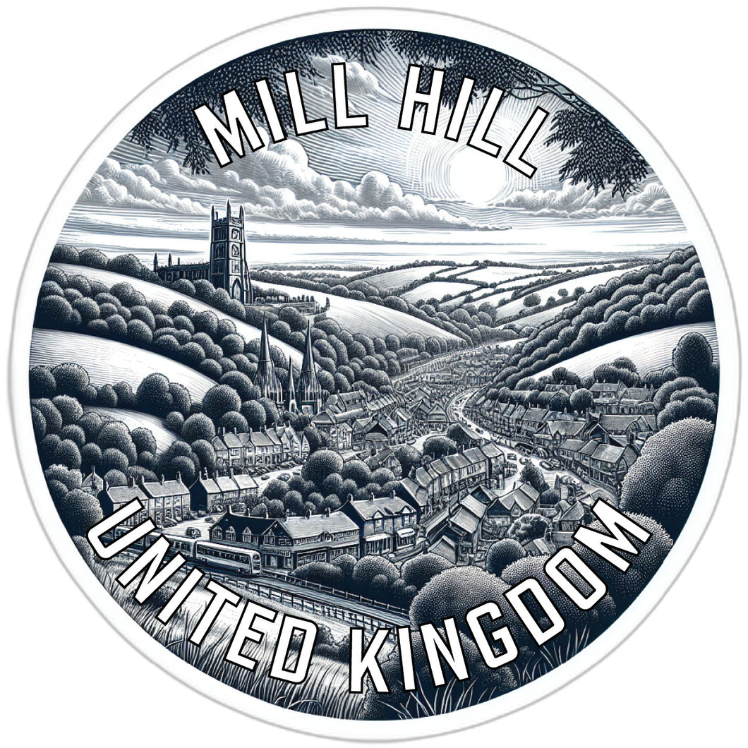 Mill Hill United Kingdom Souvenir Die Cut Flat Magnet 2-Inch