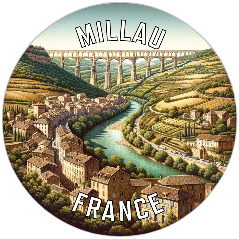 Millau France Souvenir Die Cut Flat Magnet 3-Inch