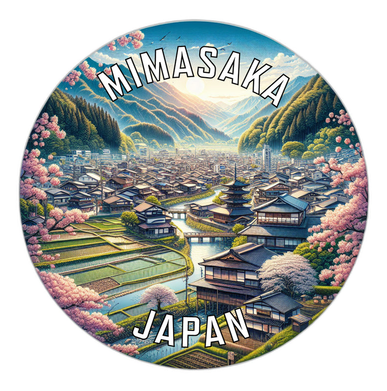 Mimasaka Japan Souvenir Vinyl Decal Sticker 2-Inch