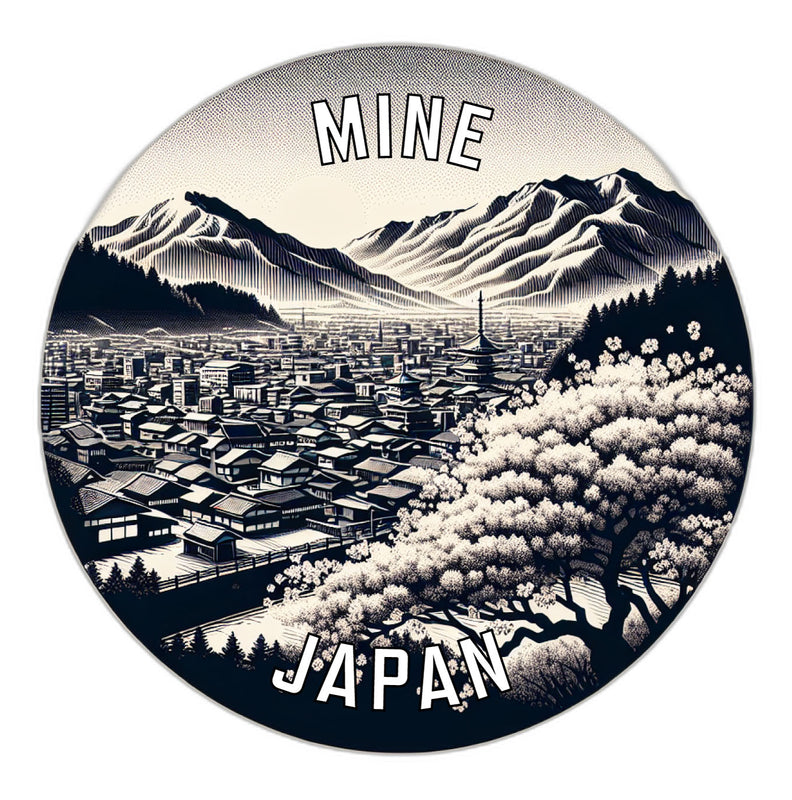 Mine Japan Souvenir Vinyl Decal Sticker 2-Inch